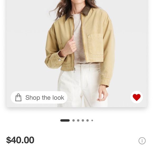 Barn Jacket Tan Jacket with Brown Collar - Picture 2 of 9